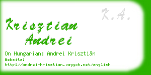 krisztian andrei business card